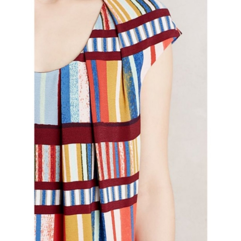 Maeve Anthropolgie Au Revoir Multicolor Library Print Dress Size 4 - Picture 5 of 14